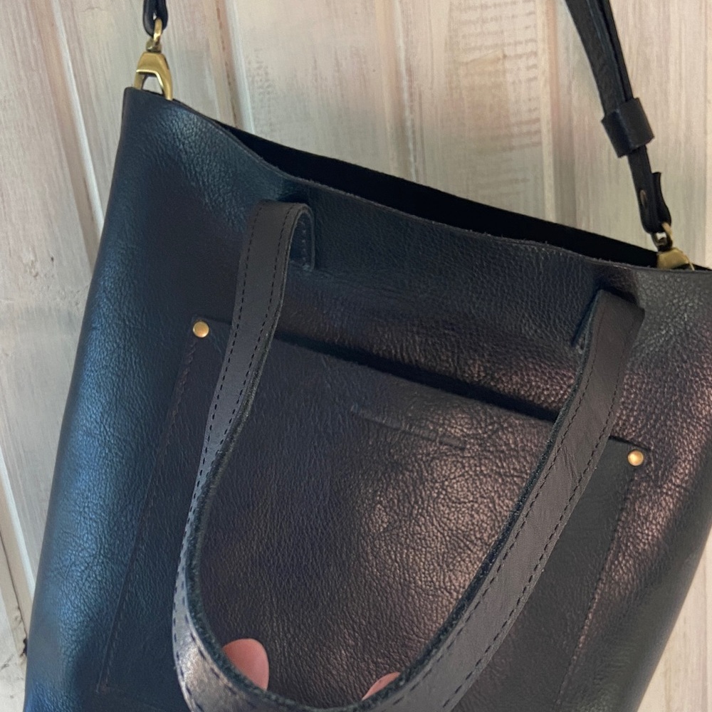 Portland Leather Black tote bag - Picture 9 of 10